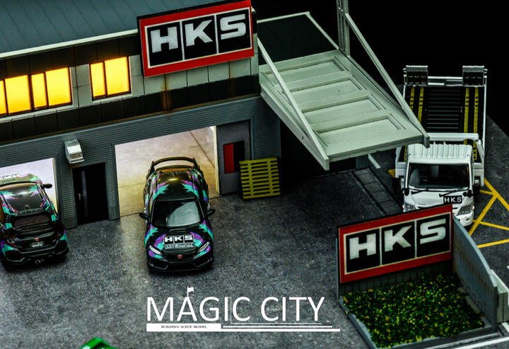 Magic City 1:64 Diorama Sapporo HKS factory (B) In Japan
