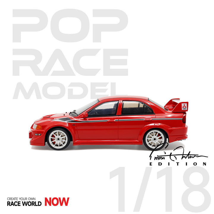 [Preorder] POPRACE 1:18 Mitshubishi Lancer Evolution 6.5 Tommi Makinen Edition - Red