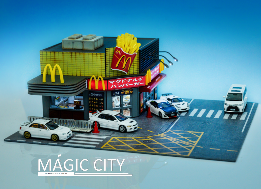 Magic City 1:64 Diorama Japanese Street View McDonald's Restaurant (rerelease)
