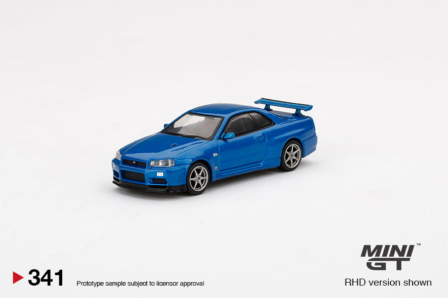 Mini GT 1:64 Nissan Skyline GT-R (R34) V-Spec II Bayside Blue RHD MGT00341-R