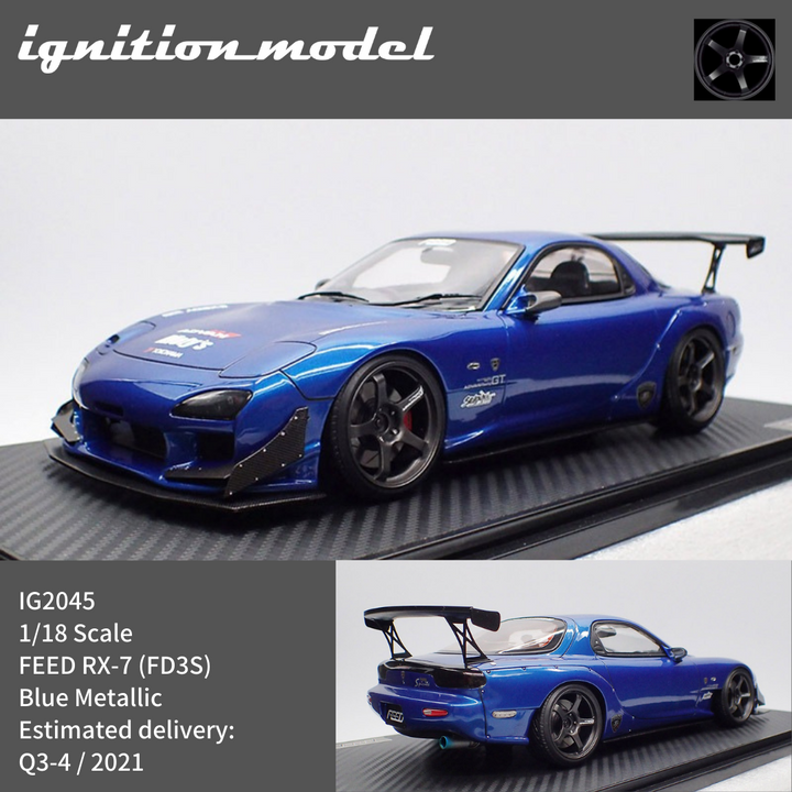Ignition Model IG 1:18 FEED RX-7 (FD3S) Blue Metallic IG2045