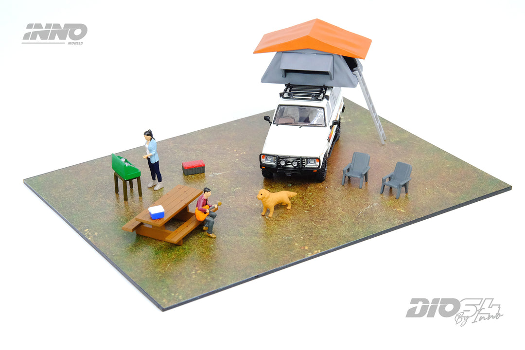 Inno64 1:64 Toyota Land Cruiser FJ60 Car Camping Diorama with Figures