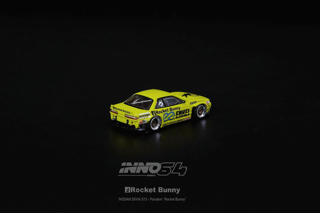 Inno64 1:64 Nissan Silvia S13 V2 Pandem / Rocket Bunny Light Yellow IN64-S13V2-LIY Rear