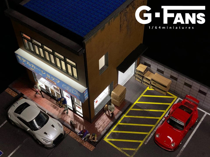 G.Fans Models 1:64 Diorama Building with Lights