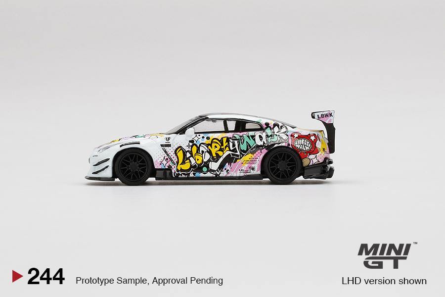 MINI GT 1:64 LB★WORKS Nissan GT-R R35 Type 2 LBWK Kuma Graffiti MGT00244-L Side