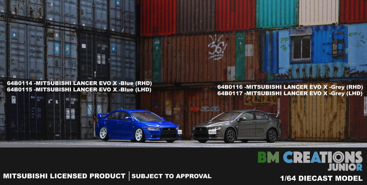 BM Creations 1:64 Mitsubishi Lancer EVO X Grey