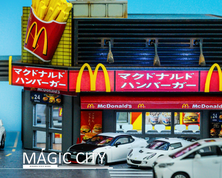 Magic City 1:64 Diorama Japanese Street View McDonald's Restaurant (rerelease)