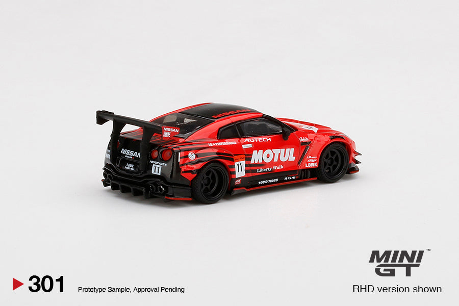 Mini GT 1:64 LB★WORKS GT-R R35 Type 2, Rear Wing ver 3 Infinite MOTUL RHD MGT00301-R Rear