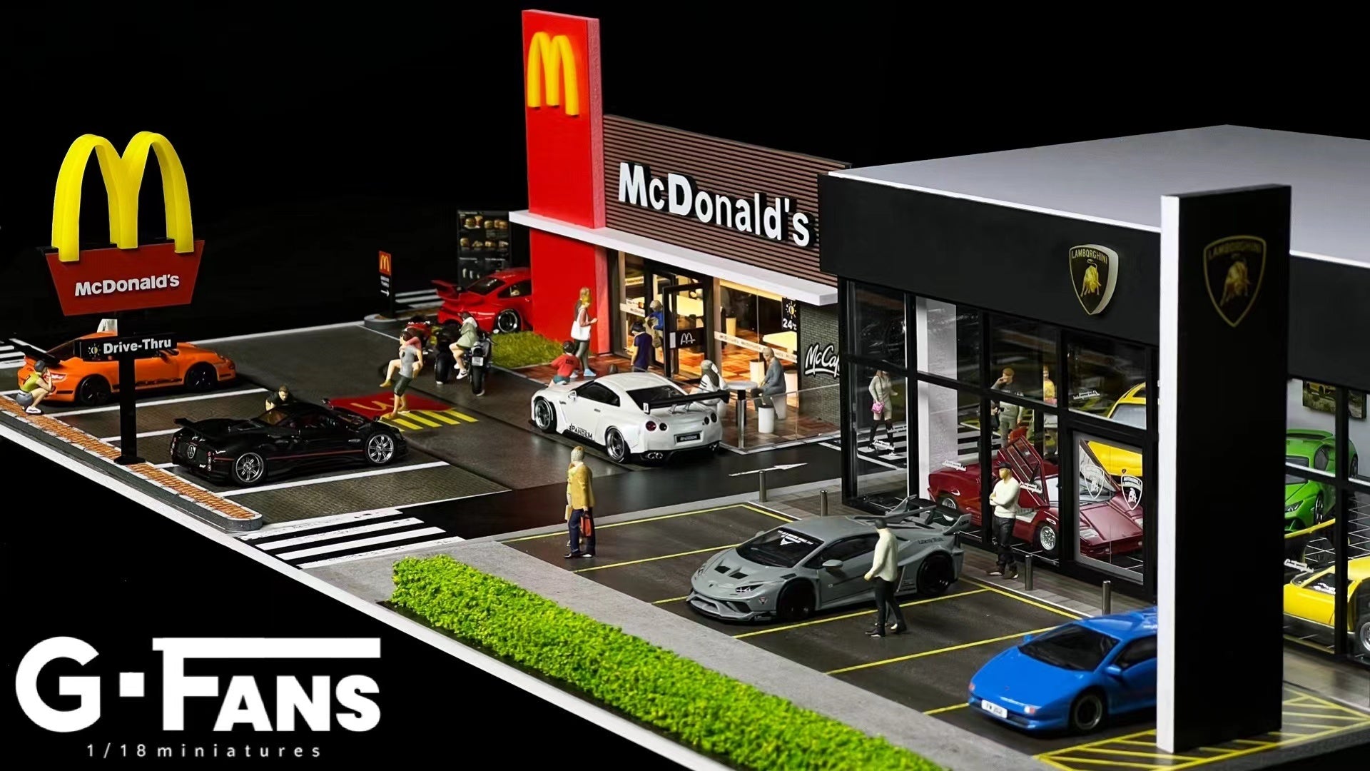 G.Fans 1:64 Diorama McDonald's Building 710033 – Horizon Diecast