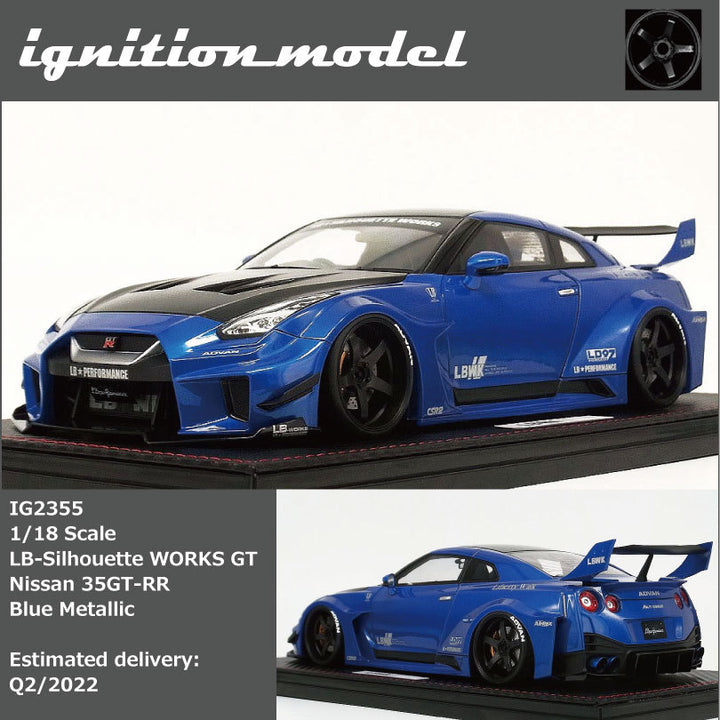 [Backorder] IG 1:18 LB-Silhouette WORKS GT Nissan 35GT-RR Blue Metallic