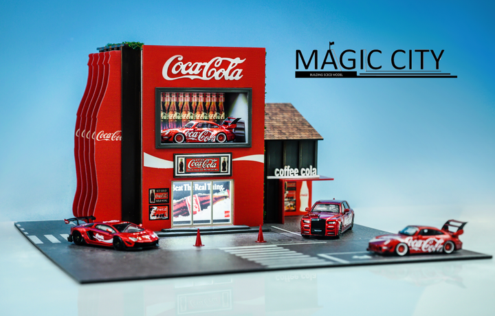 Magic City 1:64 Japanese Street View Cola Showroom JP0003