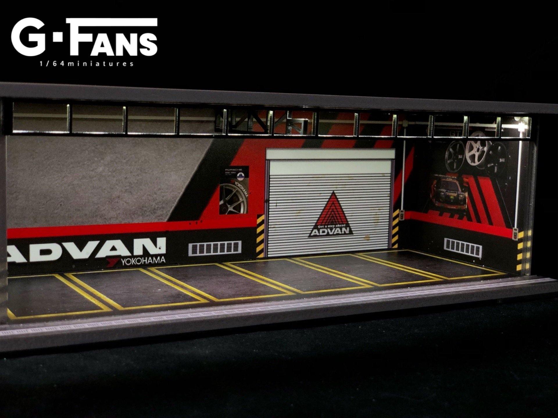 G.Fans 1:64 Garage Diorama with LED (Advan Theme) 710008 – Horizon