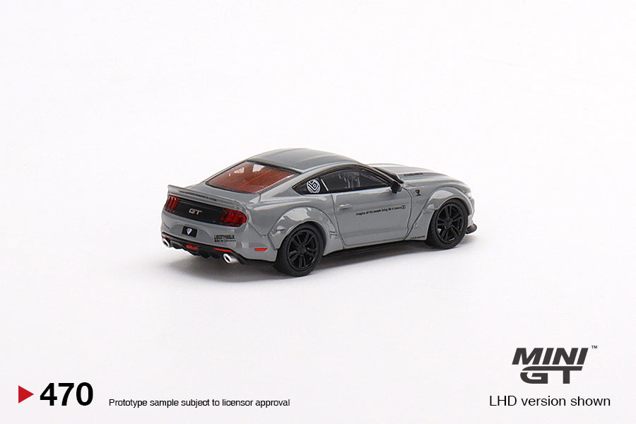 Mini GT 1:64 Ford Mustang GT LB-Works Grey MGT00470 Rear