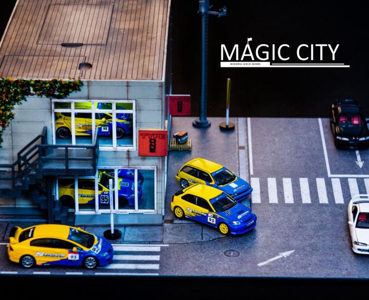 Magic City 1:64 Diorama Type One Japan Tuner Shop - Horizon Diecast