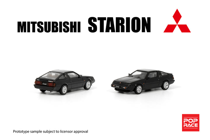 POPRACE 1:64 Mitsubishi Starion Black PR64-STAR-BLK