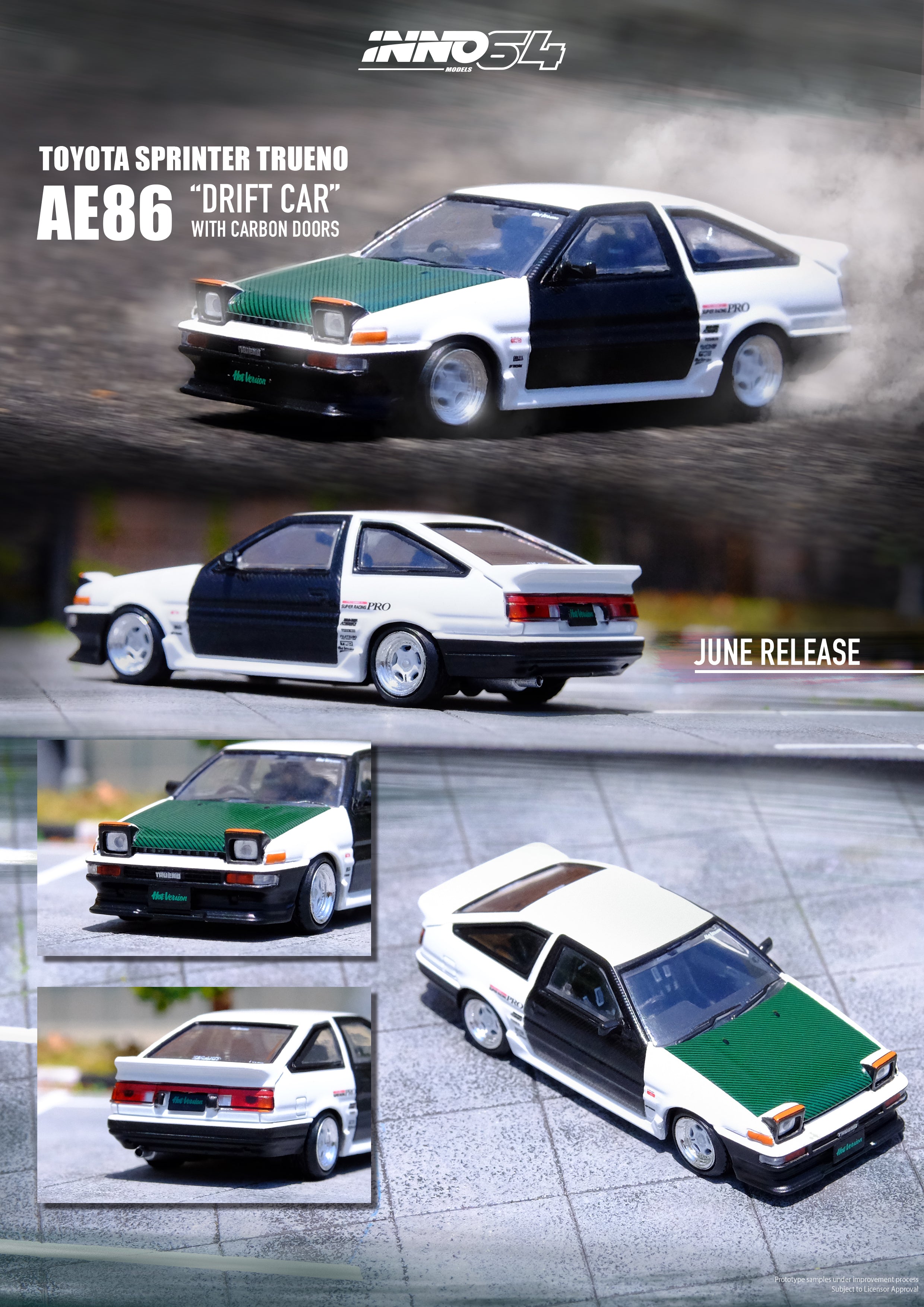 Inno64 1:64 Toyota Sprinter Trueno AE86 