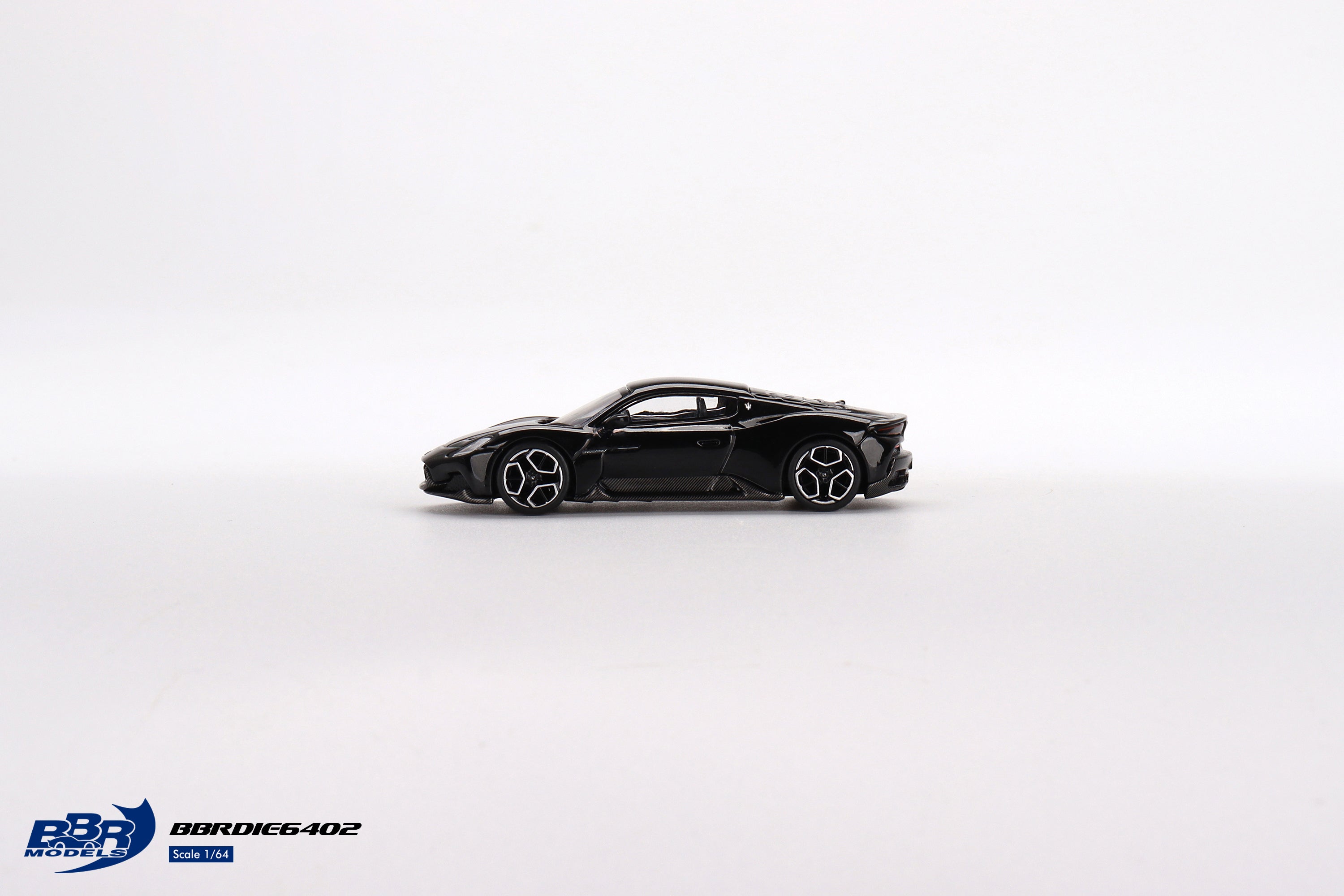 BBR 1:64 Maserati MC20 Nero Enigma Diecast BBRDIE6402