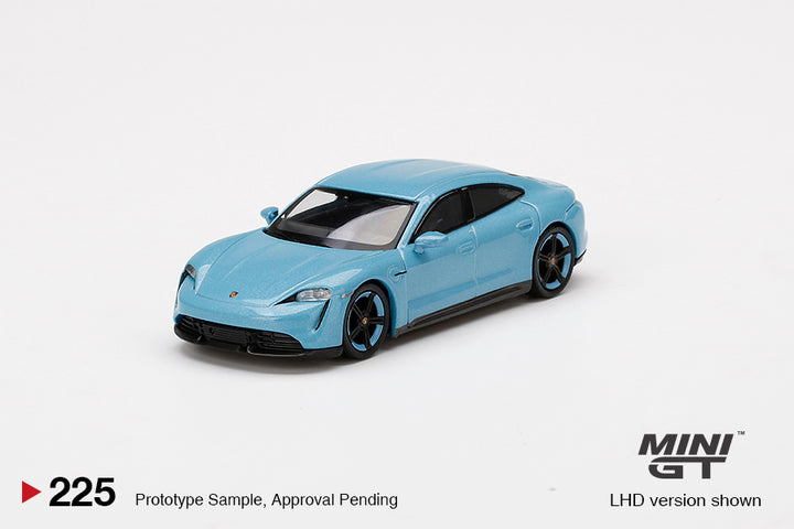 MiniGT 1:64 Porsche Taycan Turbo S Frozen Blue Metallic