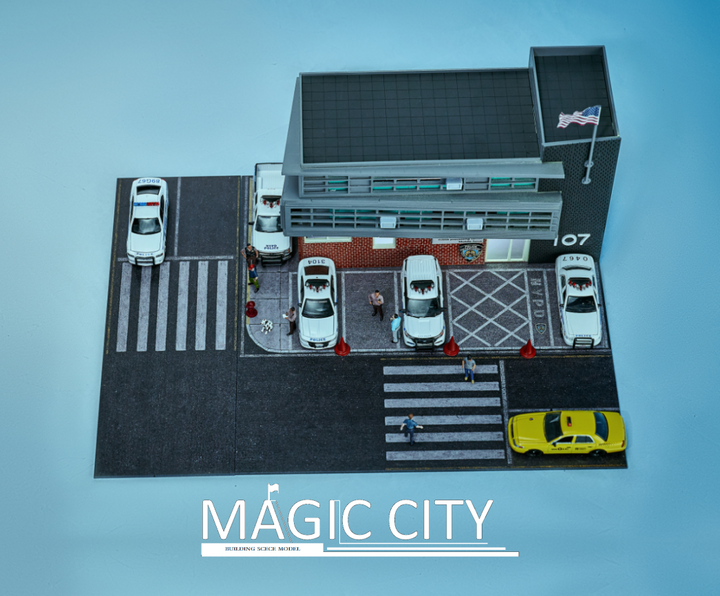 Magic City 1:64 US Diorama New York Police Station