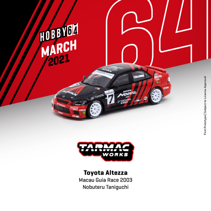 Tarmac Works 1:64 Toyota Altezza Macau Guia Race 2003