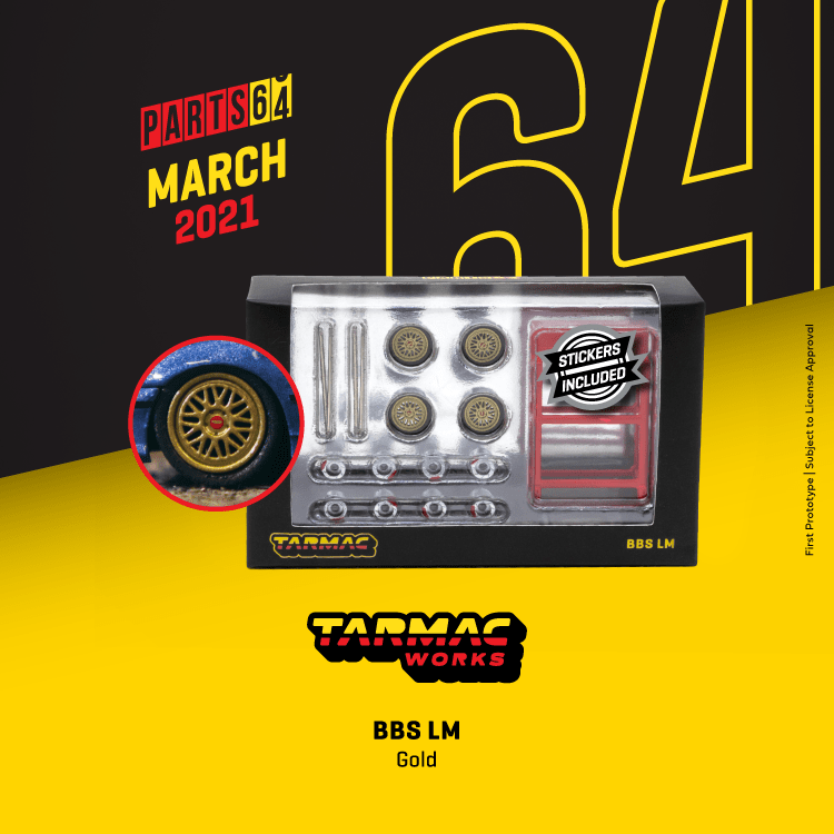 Tarmac Works 1:64 BBS LM Gold Tire Set