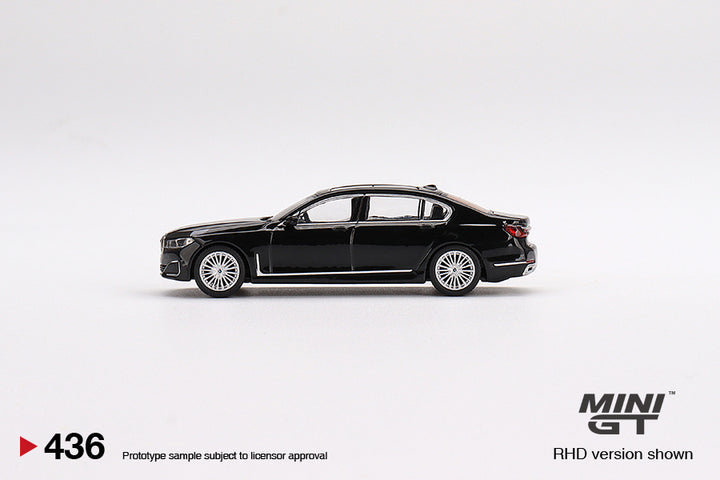 Mini GT 1:64 BMW 750Li xDrive Black Sapphire LHD MGT00436-CH Side