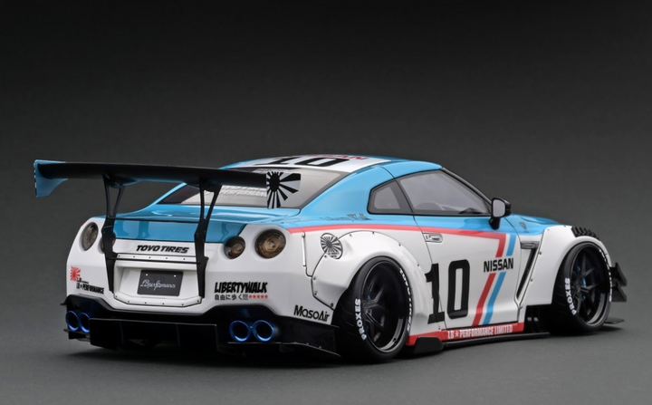 Ignition Model 1:18 LB-WORKS Nissan GT-R R35 type 2 White/Blue