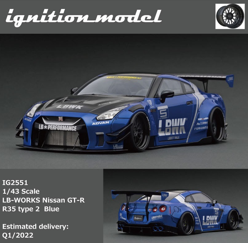LB-ワークス GT-R R35 1/43 Solido 1/43 Nissan GT-R R35 LBWK Liberty Walk LB Works