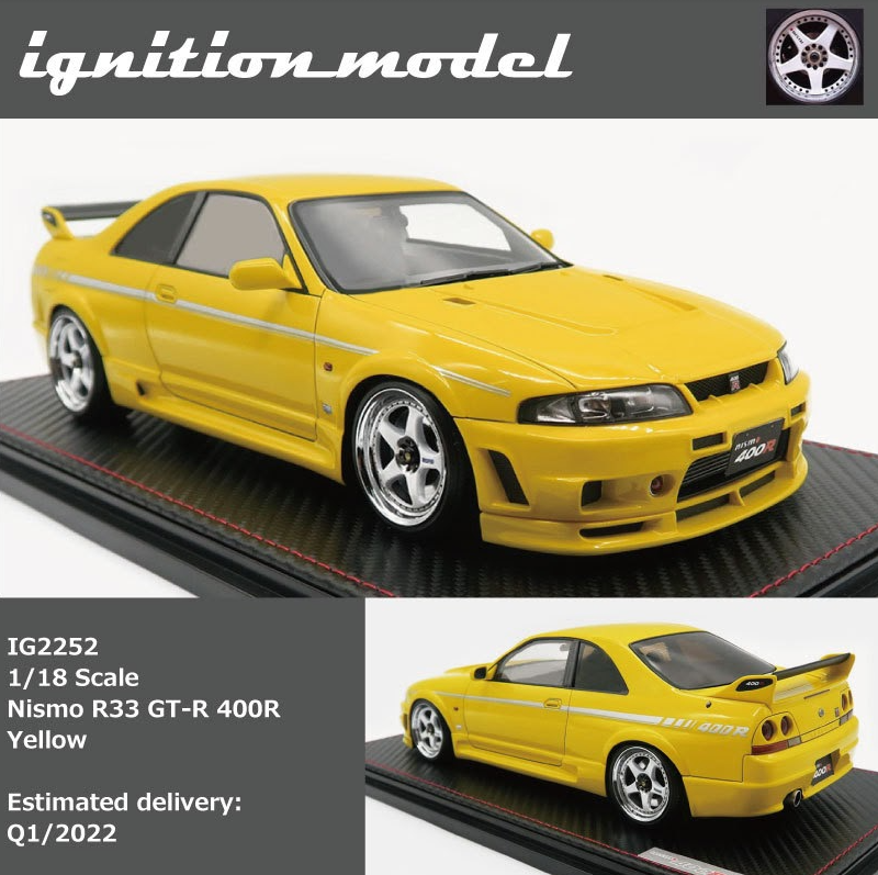 Ignition Model 1:18 Nissan Nismo R33 GT-R 400R Yellow