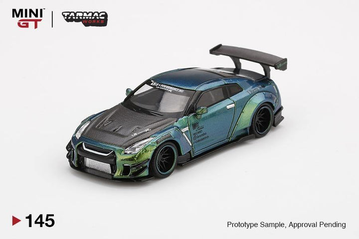 MiniGT Nissan GTR, Green, Front View