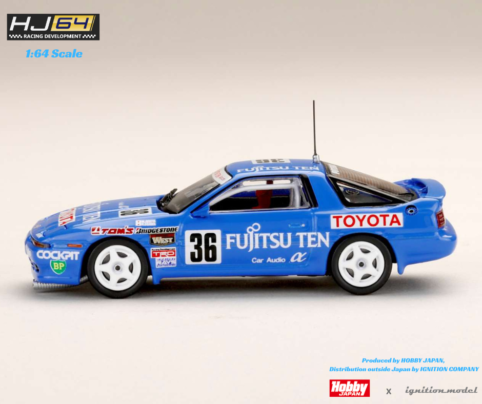IG + Hobby Japan 1:64 FUJITSUTEN TOM'S Toyota Supra Turbo (MA70) 1990 HJR642026C