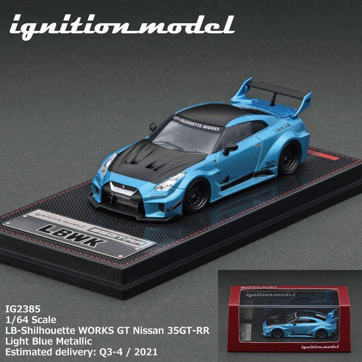 Ignition Model 1:64 LB-Silhouette WORKS GT Nissan 35GT-RR Light Blue Metallic IG2385
