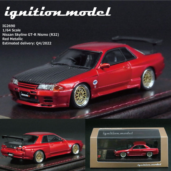 Ignition Model 1:64 Nissan Skyline GT-R Nismo (R32) Red Metallic IG2690