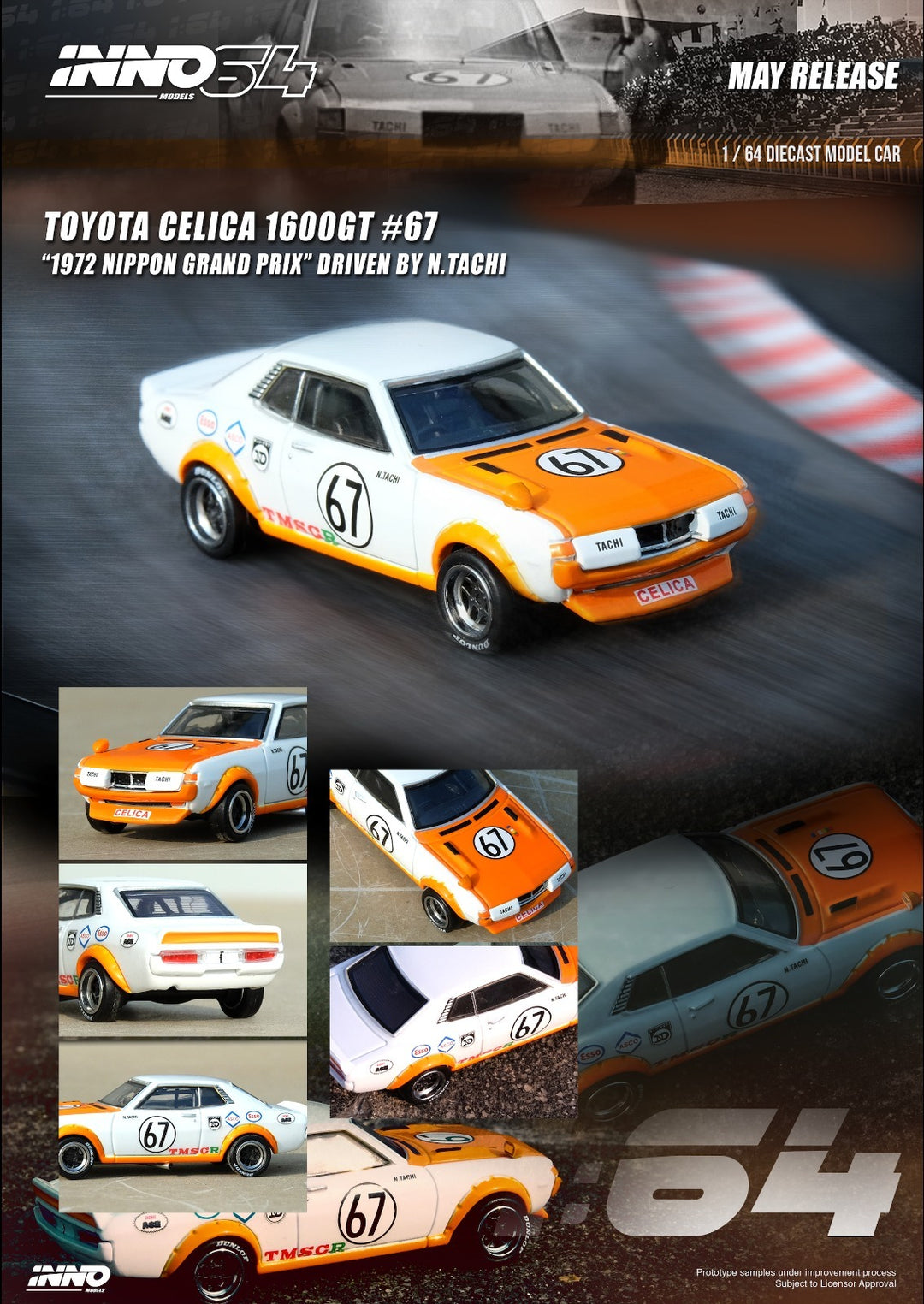 Inno64 1:64 Toyota Celica 1600GT (TA22) #67 & #68 Box Set Collection