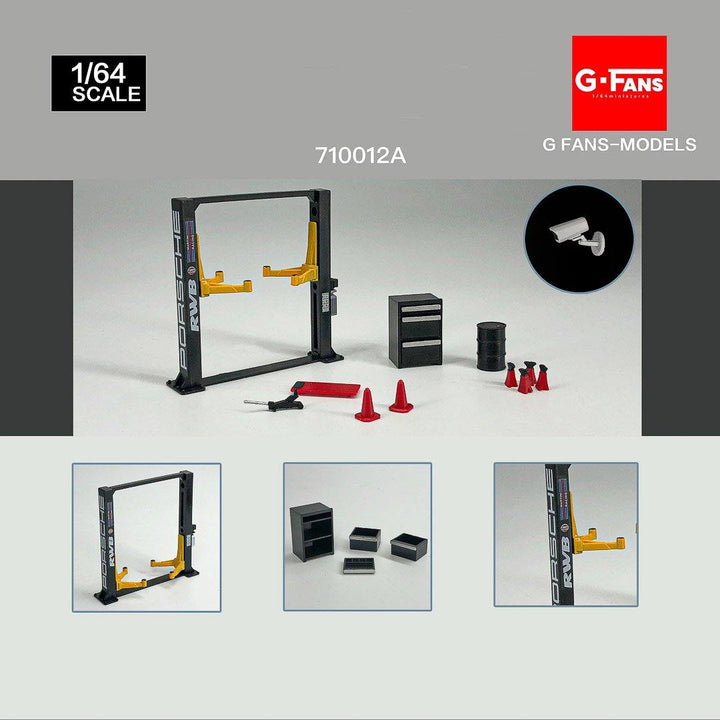 G.FANS 1:64 Model Repair Tools Kit Models / Garage lift set 710012A