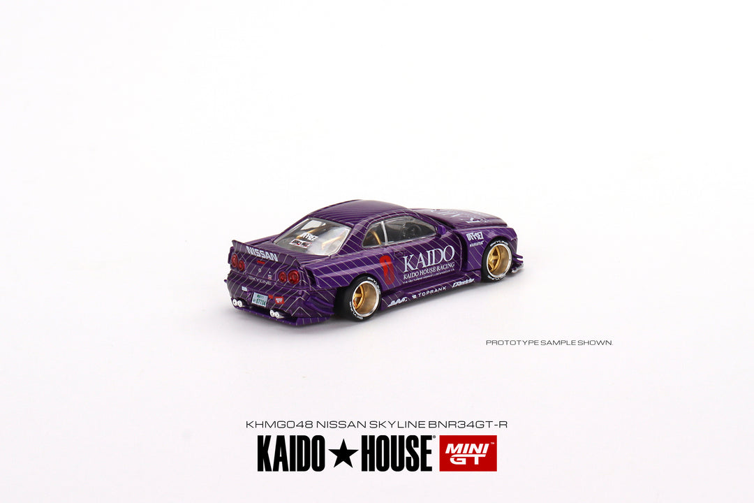 Kaido House + Mini GT 1:64 Nissan Skyline GT-R (R34) Kaido Works V1 KHMG048 Rear