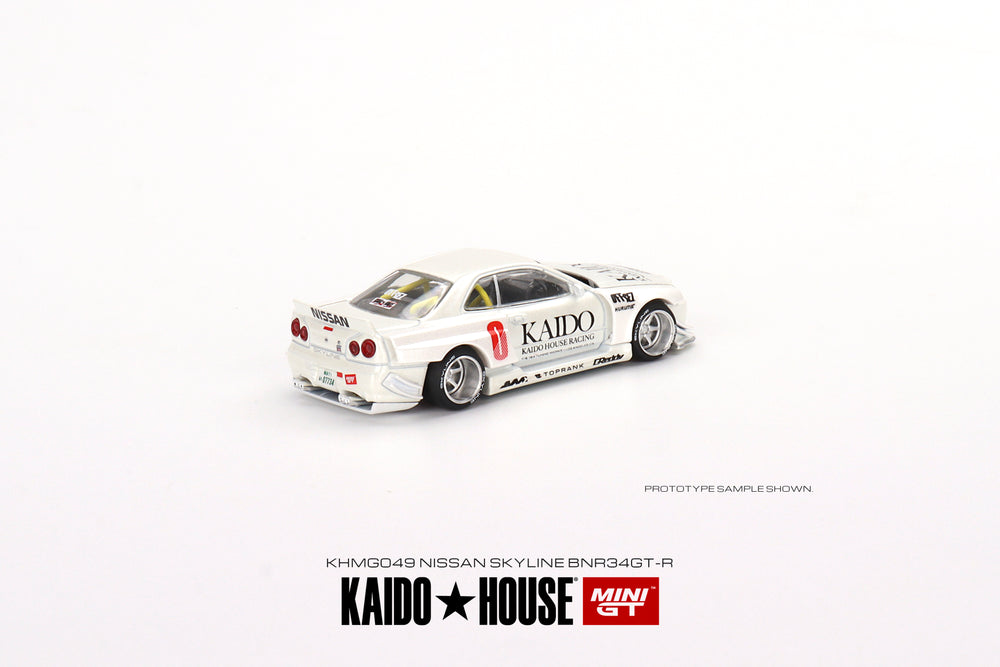 Kaido House + Mini GT 1:64 Nissan Skyline GT-R (R34) Kaido Works V2 KHMG049 Rear