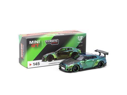 MiniGT x Tarmac Works 1:64 LB Works Nissan GT-R Green with box