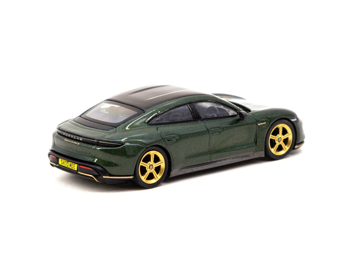 Tarmac Works 1:64 Porsche Taycan Turbo S Midnight Green