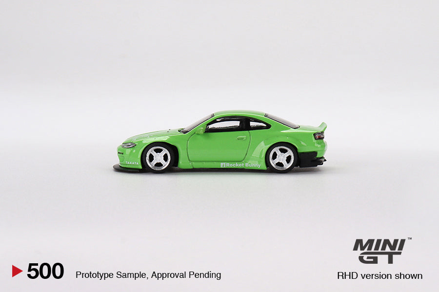 Mini GT 1:64 Nissan Silvia Pandem (S15) Green RHD MGT00500 Side