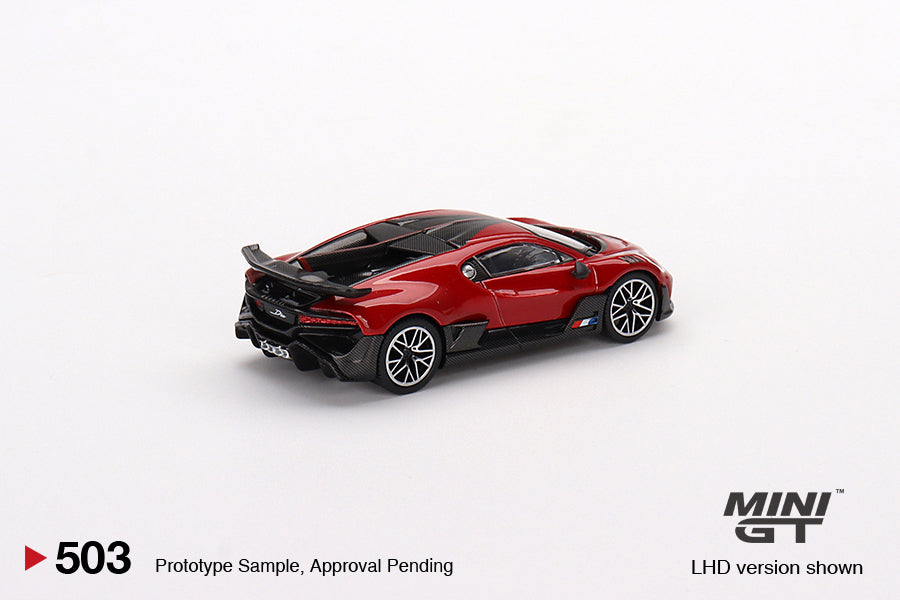 Mini GT 1:64 Bugatti Divo Red Metallic LHD MGT00503 Rear