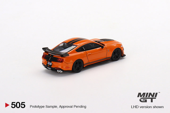 Mini GT 1:64 Ford Mustang Shelby GT500 Twister Orange LHD MGT00505 Rear