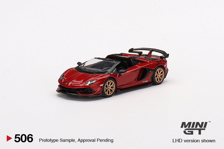 MINI GT 1/64 ランボルギーニ アヴェンタドール SVJ 198 赤 Mini GT 1:64 Lamborghini Aventador SVJ Roadster Rosso Efestos