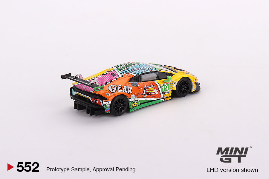 MINI GT　ランボルギーニ ウラカン GT3 EVO　2020 IMSA Mini GT 1:64 Lamborghini Huracán GT3 EVO #19 GEAR Racing 2020 IMSA