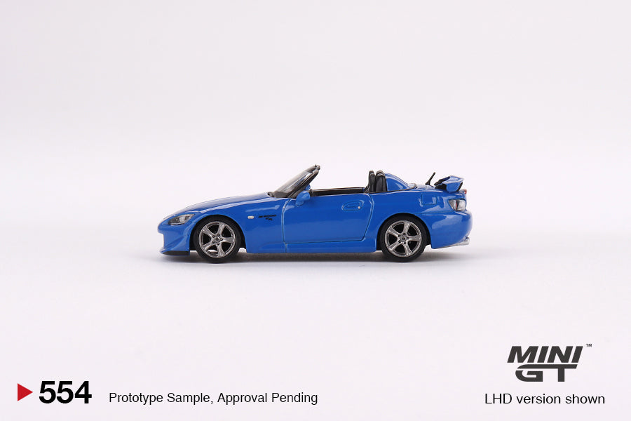Mini GT 1:64 Honda S2000 (AP2) CR Apex Blue LHD MGT00554 Side