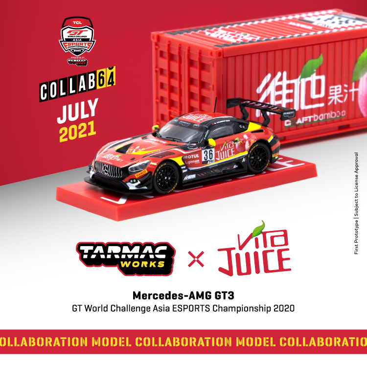 Tarmac Works 1:64 Collab64 Mercedes-Benz GT3 World Challenge Asia ESPORTS Championship 2020 Matt Solomon