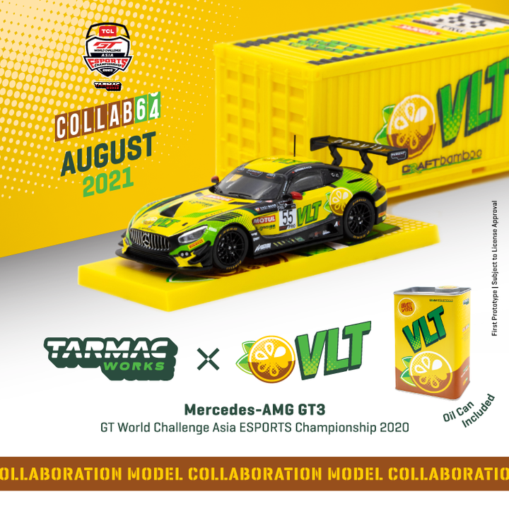 Tarmac Works 1:64 Mercedes-AMG GT3 GT World Challenge Asia ESPORTS Championship 2020 Darryl O'Young T64-008-VLT
