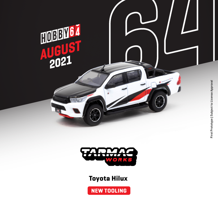 Tarmac Works Hobby64 1:64 Toyota Hilux White T64-041-WH