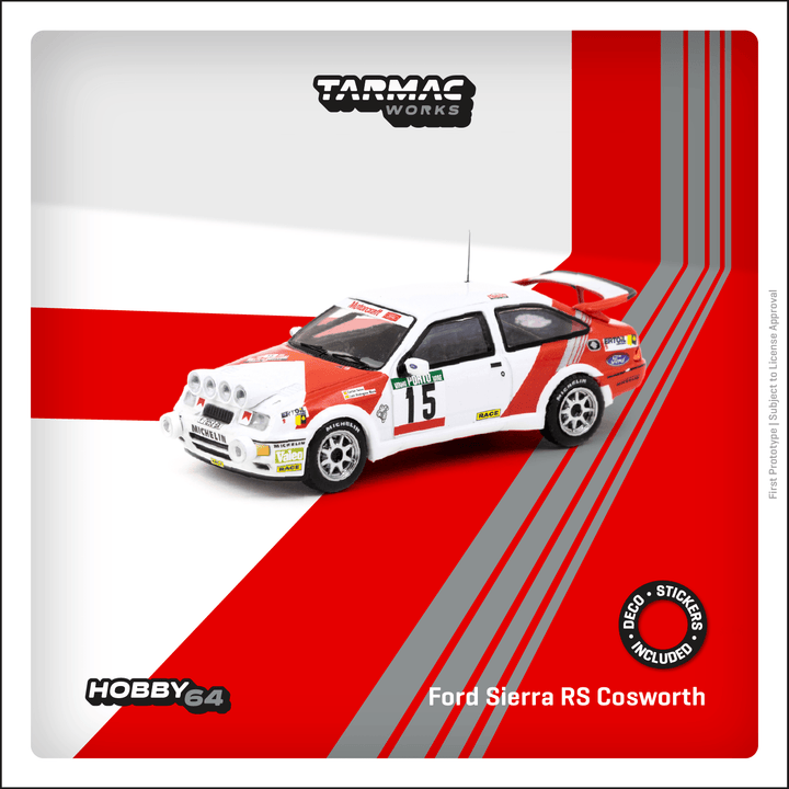 Tarmac Works 1:64 Ford Sierra RS Cosworth Rallye de Portugal - Vinho do Porto 1988 Carlos Sainz / Luis Moya T64-058-88POR15