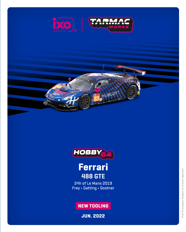 Tarmac Works 1:64 Ferrari 488 GTE 24h of Le Mans 2019 Frey / Gatting / Gostner T64-071-19LM83